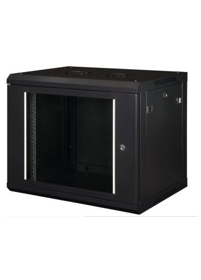 Шафа настінна 9U 19" 600x600 ProLine (PL-WMNC66-9U-BLACK) Hypernet 9U 19" 600x600 ProLine (389545095)