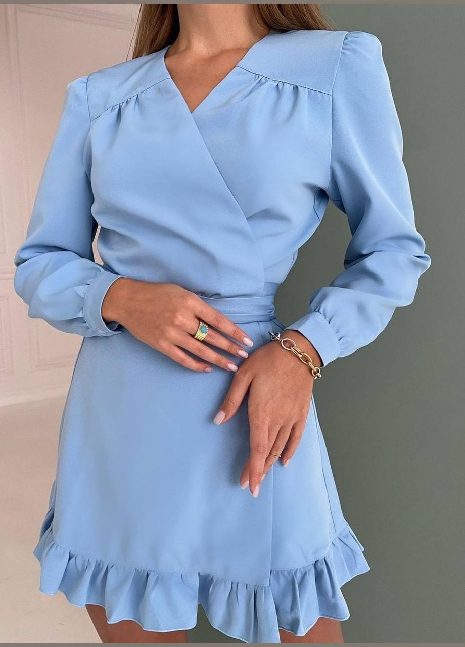 Синее деловое, праздничный, вечернее платье Україна однотонное