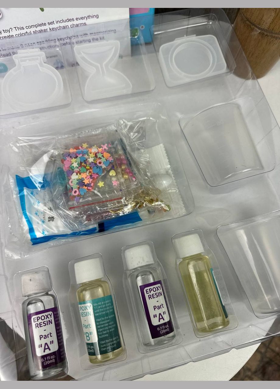 Детский набор для творчества для создания брелков игрушек украшений из эпоксидной смолы "Время" Diy (315335925)