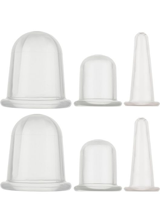 Банки вакуумные массажные для лица и тела, набор 6 штук 6шт (932060-27059042) Chudesnik (368902063)