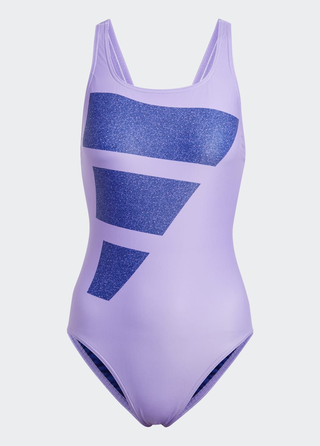 Фиолетовый демисезонный купальник с графическим рисунком big bars adidas