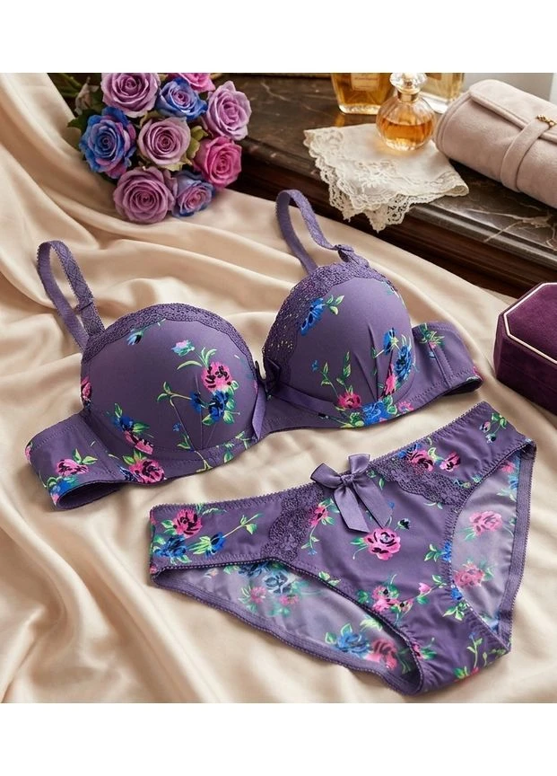 Бузковий демісезонний комплект нижньої білизни бузковий No Brand Комплект нижньої білизни