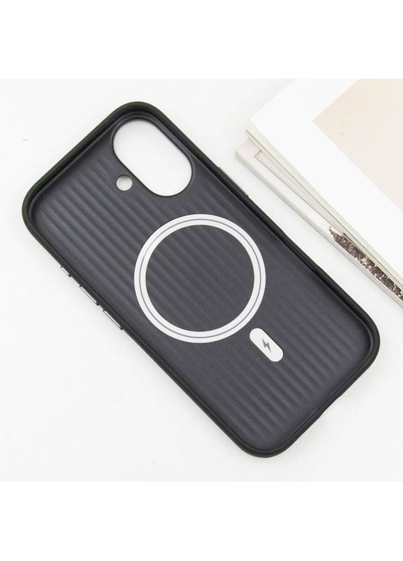 Чохол Carved з MagSafe для Apple iPhone 16 (6.1") Чорний Epik (372499676)