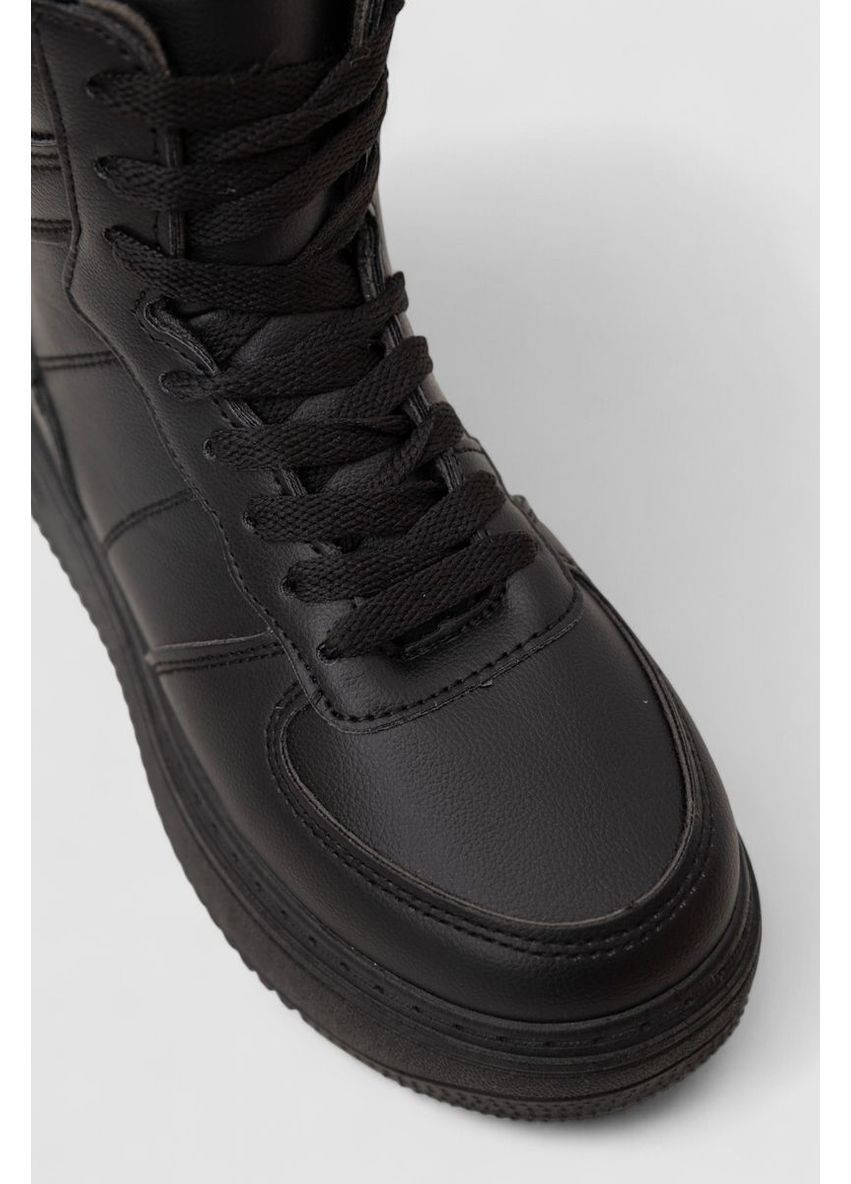 Чорні кеди жіночі на хутрі Ager 248RK07