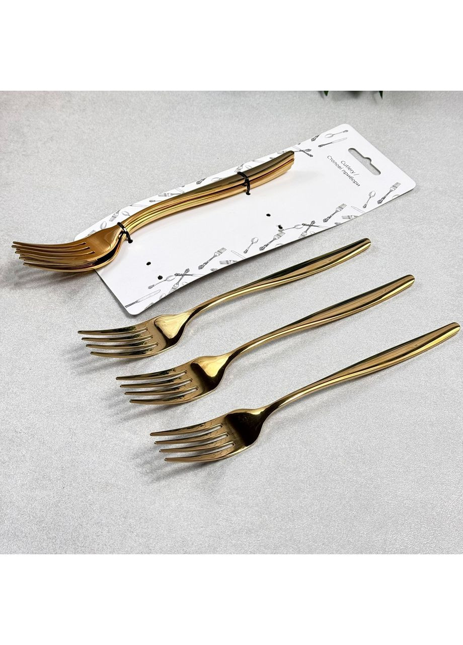 Набір столових виделок Adige Gold 4865, 6 шт GK (371683377)