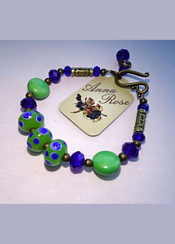 Браслет на руку ручной работы зеленый "Веселый Капитошка" No Brand (358224414)