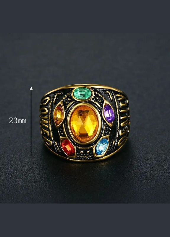 Кольцо мужское Доминирования перстень Фараона Реальная Сила с шестью большими камнями р регулируемый Fashion Jewelry (285110701)