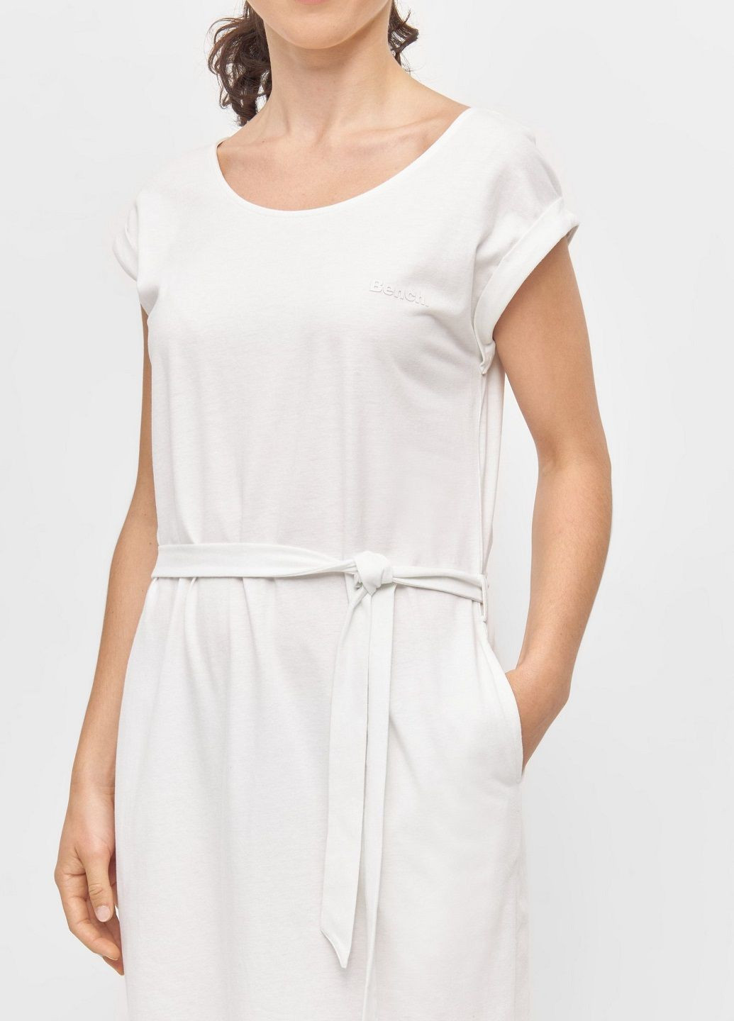 Белое платье Bench однотонное