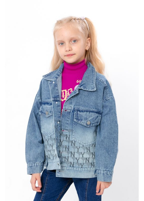 Синя демісезонна куртка джинсова для дівчинки (p-15033) Носи своє
