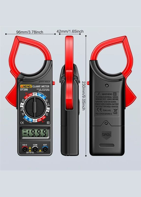 Цифровой мультиметр токоизмерительные клещи DT266-8 Aneng (304974582)