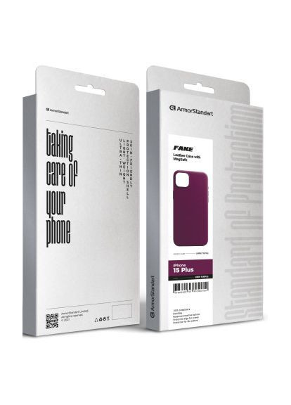 Чехол для мобильного телефона (ARM76296) ArmorStandart FAKE Leather Case Apple iPhone 15 Plus Deep Purple (364629467)