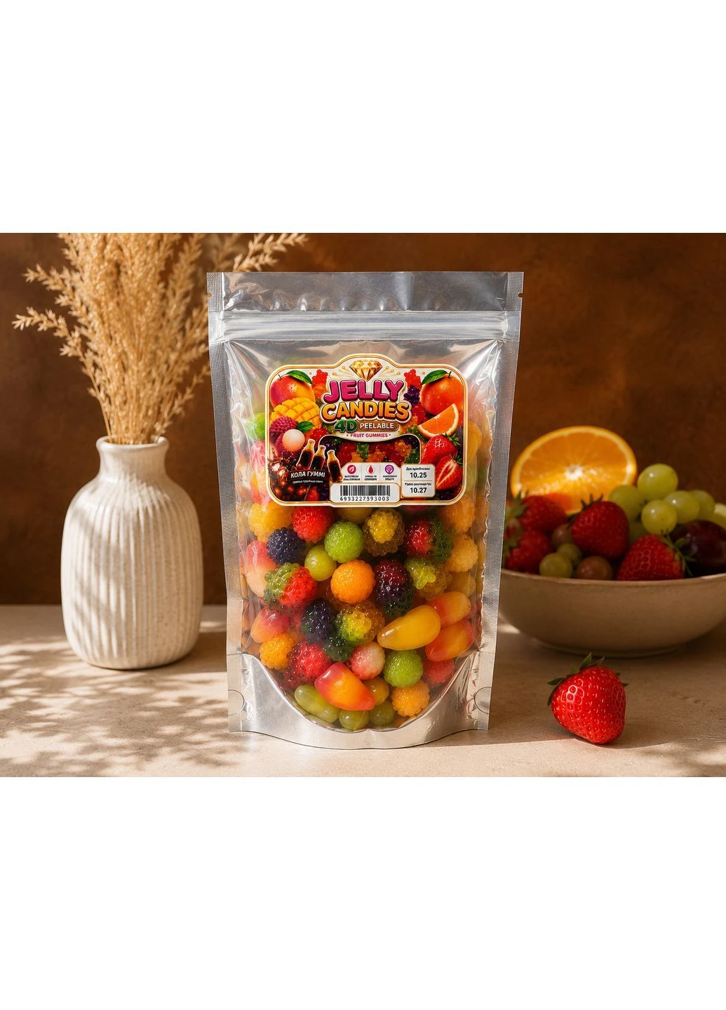 Желейні цукерки Candies 450г | Жувальний мармелад із фруктовим смаком 4D Jelly (402937722)