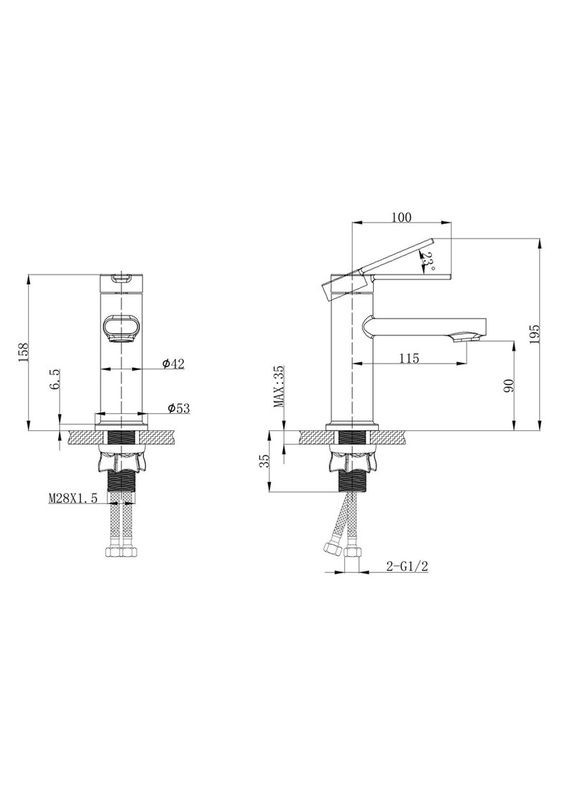 Смеситель для умывальника Lord 001 Nut (MI7134) Mixxus (351856351)