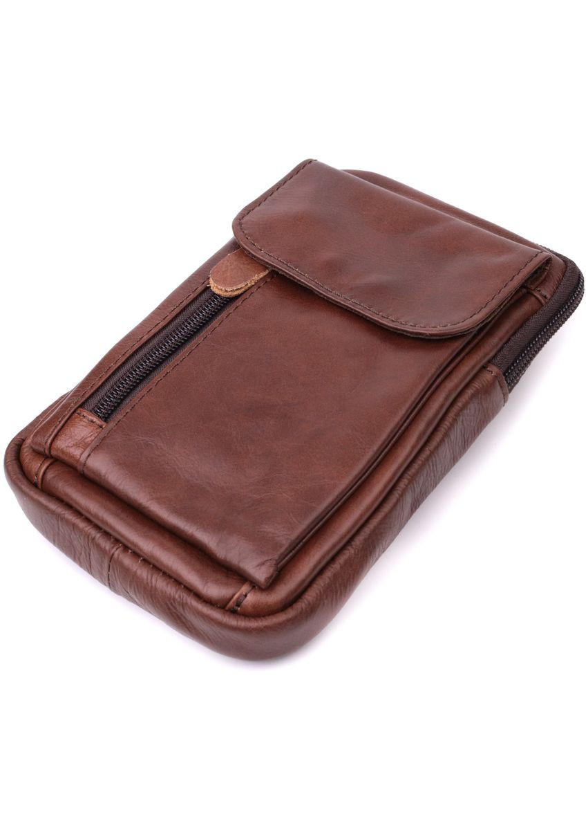 Відмінна чоловіча сумка на пояс із натуральної шкіри 22564 Vintage (366880776)