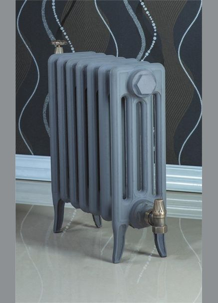 Чугунная ретро батарея отопления цвет графит WarmWell Classik М 300 (346477133)