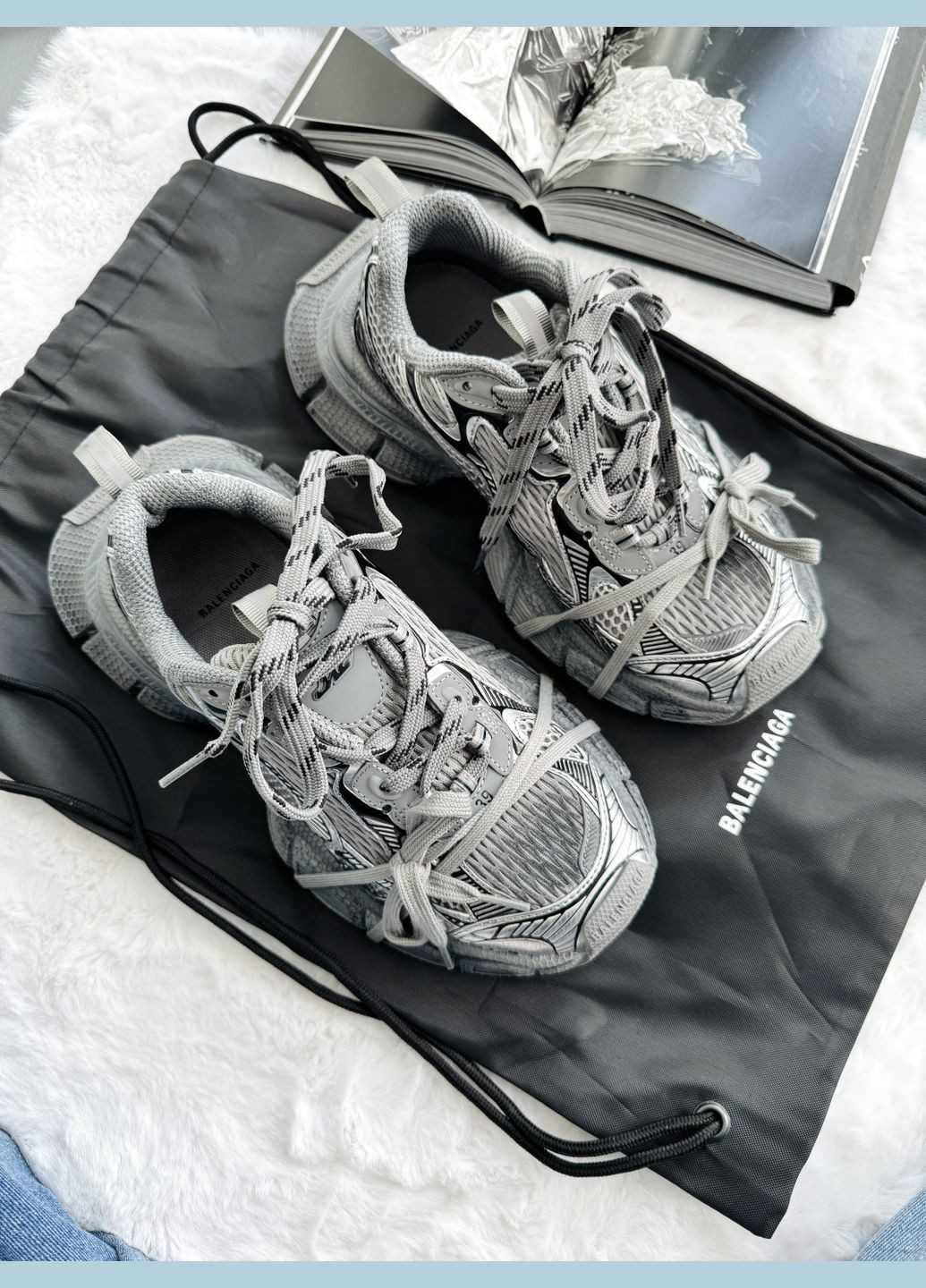 Кроссовки женские и мужские Balenciaga 3XL Grey | Баленсиага 3ХЛ серые No Brand серые демисезоны (341264131)