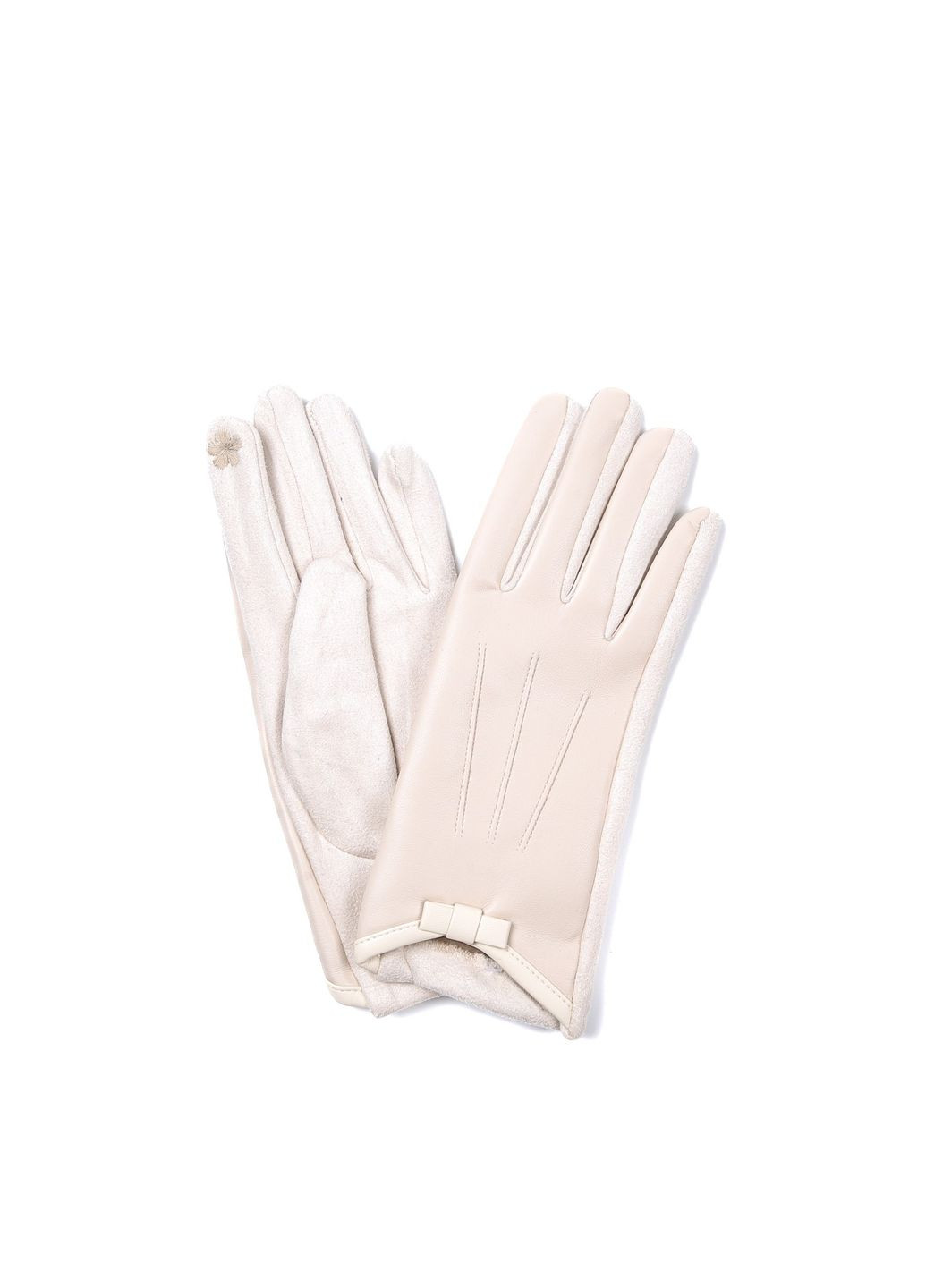 Перчатки Smart Touch женские комбинированные молочные БОНТИНА LuckyLOOK 927-971 (362354601)