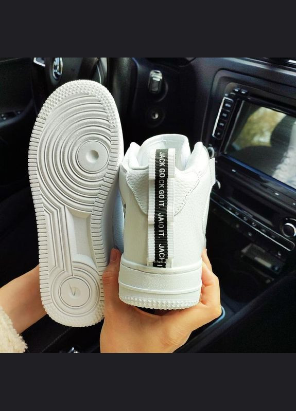 Белые зимние кроссовки air force 1 winter white высокие Nike Air Jordan 1 High