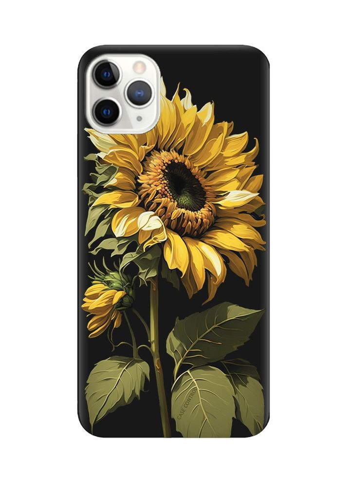 Матовий чорний чохол на iPhone 11 Pro (5.8):: Соняшник (принт 274) Creative (359484526)