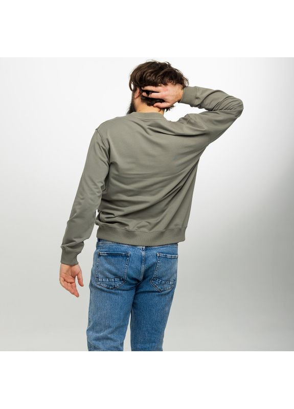 Темно-сірий світшот (кофта - реглан) чоловічий "класік" синій джинс, розмір одягу xxl, колір джинс Badger (354697546)