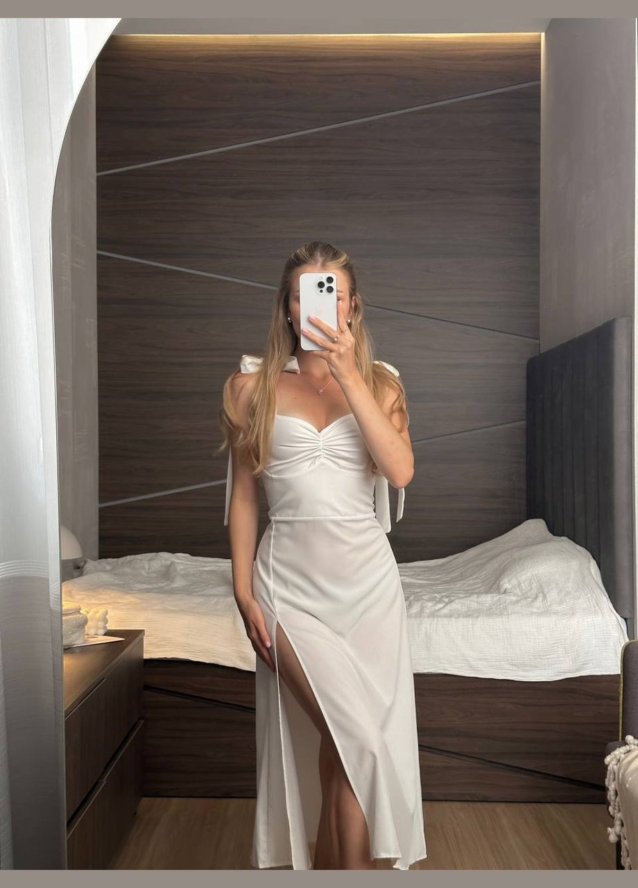 Молочное праздничный, повседневный, коктейльное женское платье меди в цветочный принт. а-силуэт Avanti однотонное