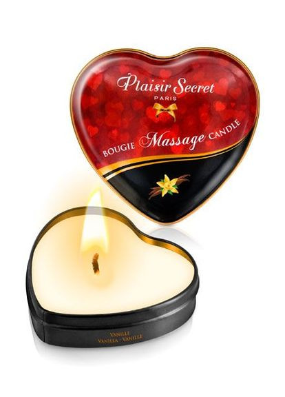 Массажная свеча сердце Vanilla 35 мл CherryLove Plaisirs Secrets (282709360)