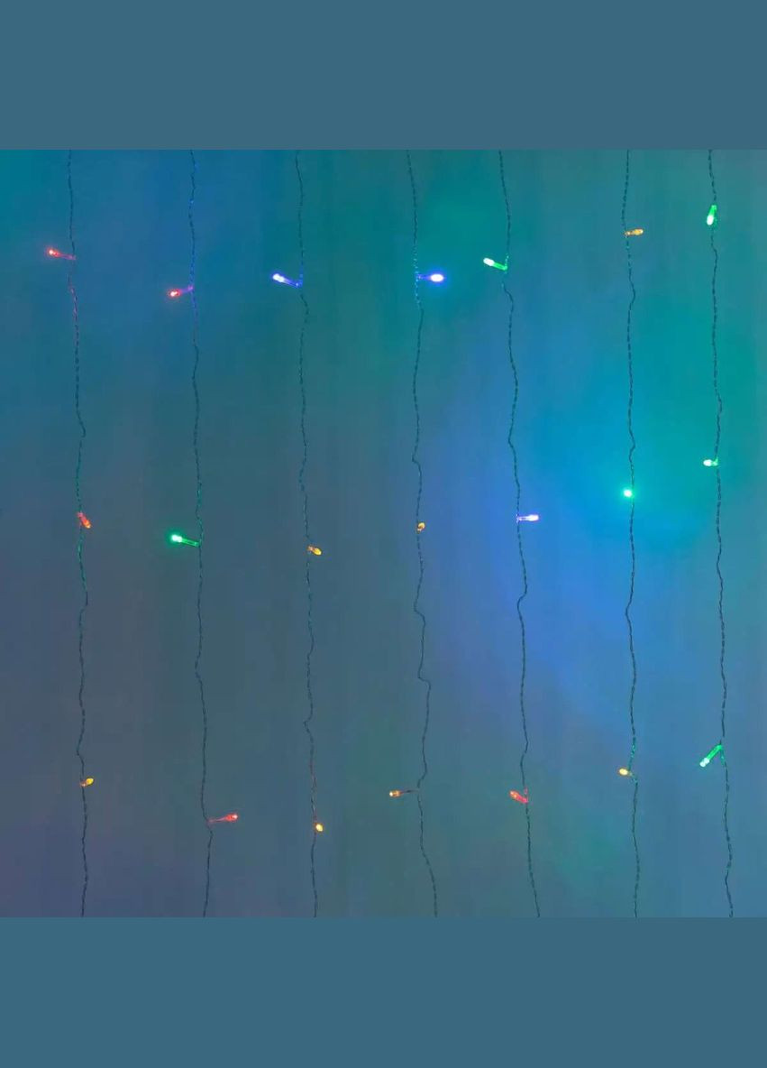 Гірлянда-штора світлодіодна 64 LED розмір 1,5*1,5 м, мультиколор GarlandoPro (324070613)