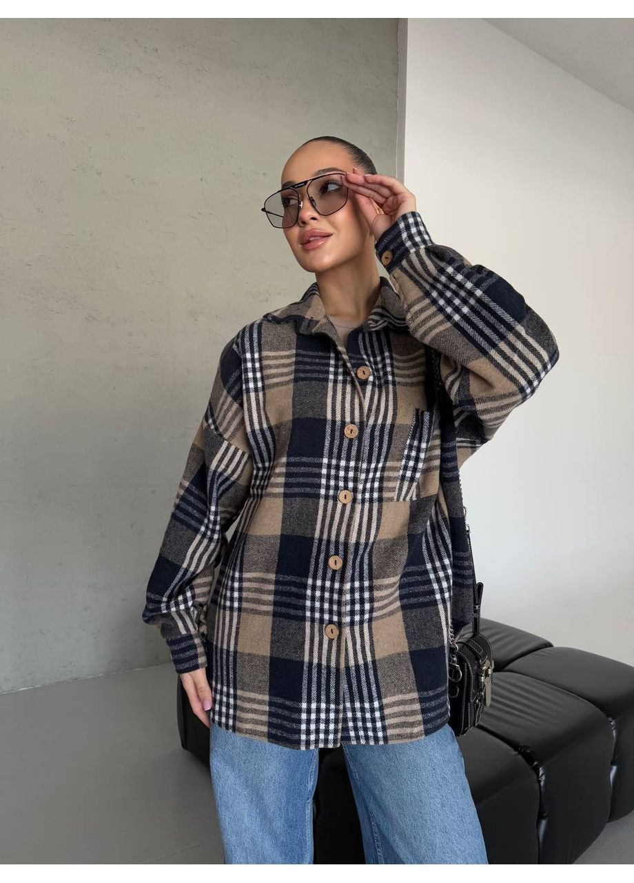 Жіноча шоколадна сорочка No Brand (358556373)