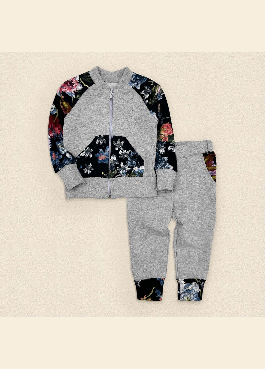 Дитячий костюм на блискавці Flowery Сірий;Синій dexter's (325259828)
