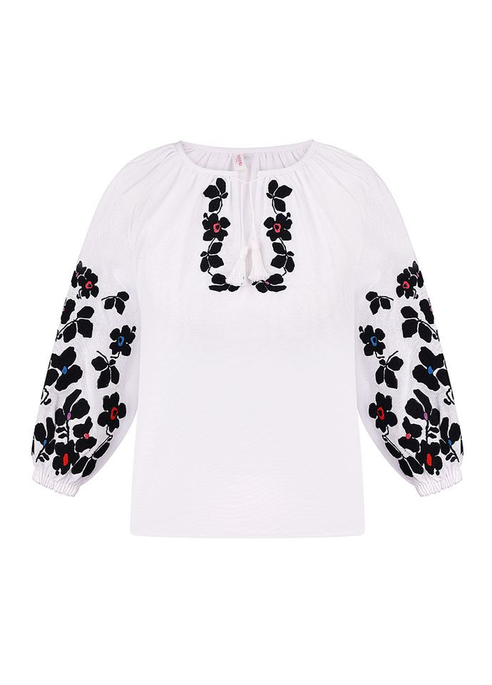 Белая вышиванка для девочки борщевская Kashtanchik лен (366213531)