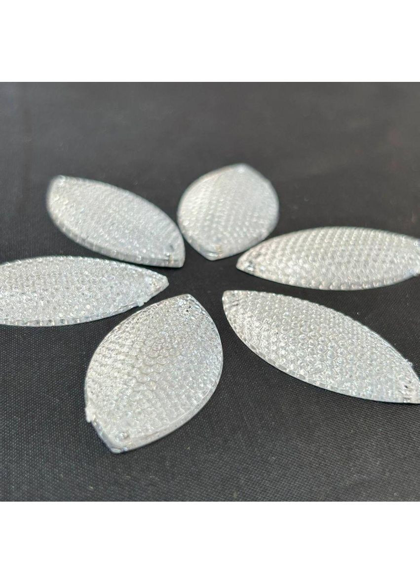 Стрази акрилові пришивні 20х40 мм, срібло рефлене Plus-plus (352747173)