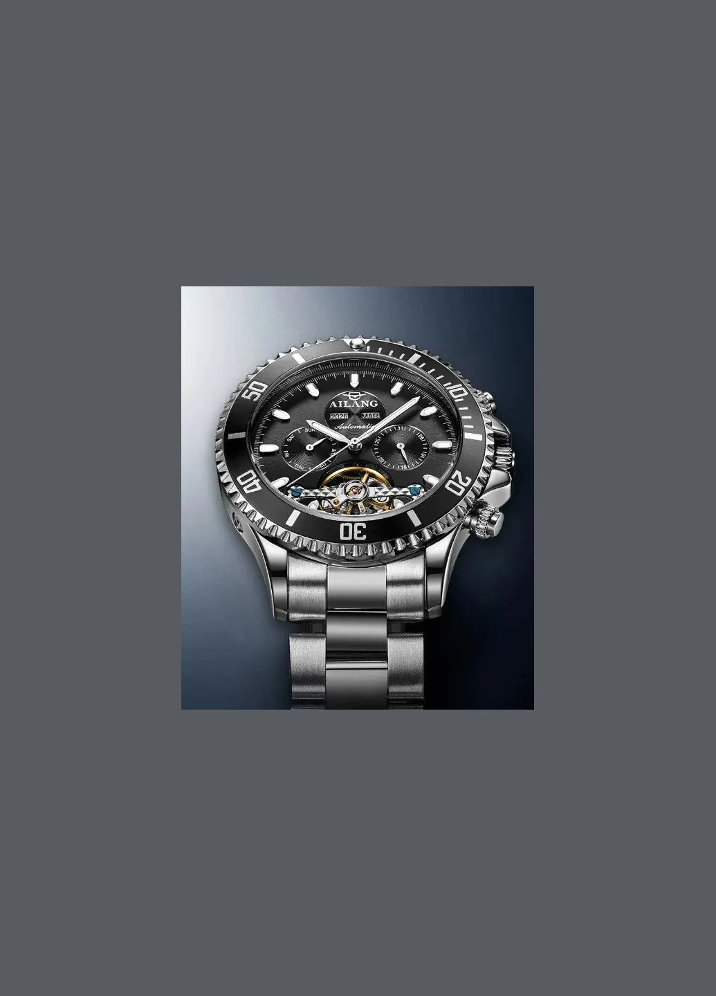 Наручные часы с металлическим браслетом PTR Ailang (317594705)