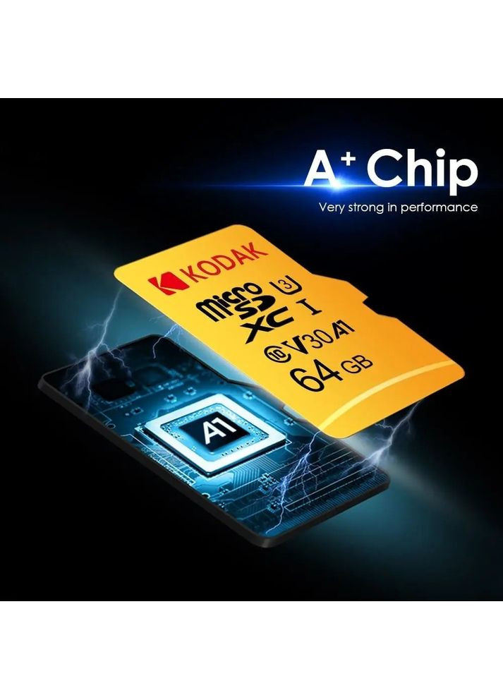 Карта памяти microSDXC 64GB UHS-I U3 V30 A1 Kodak (354827660)