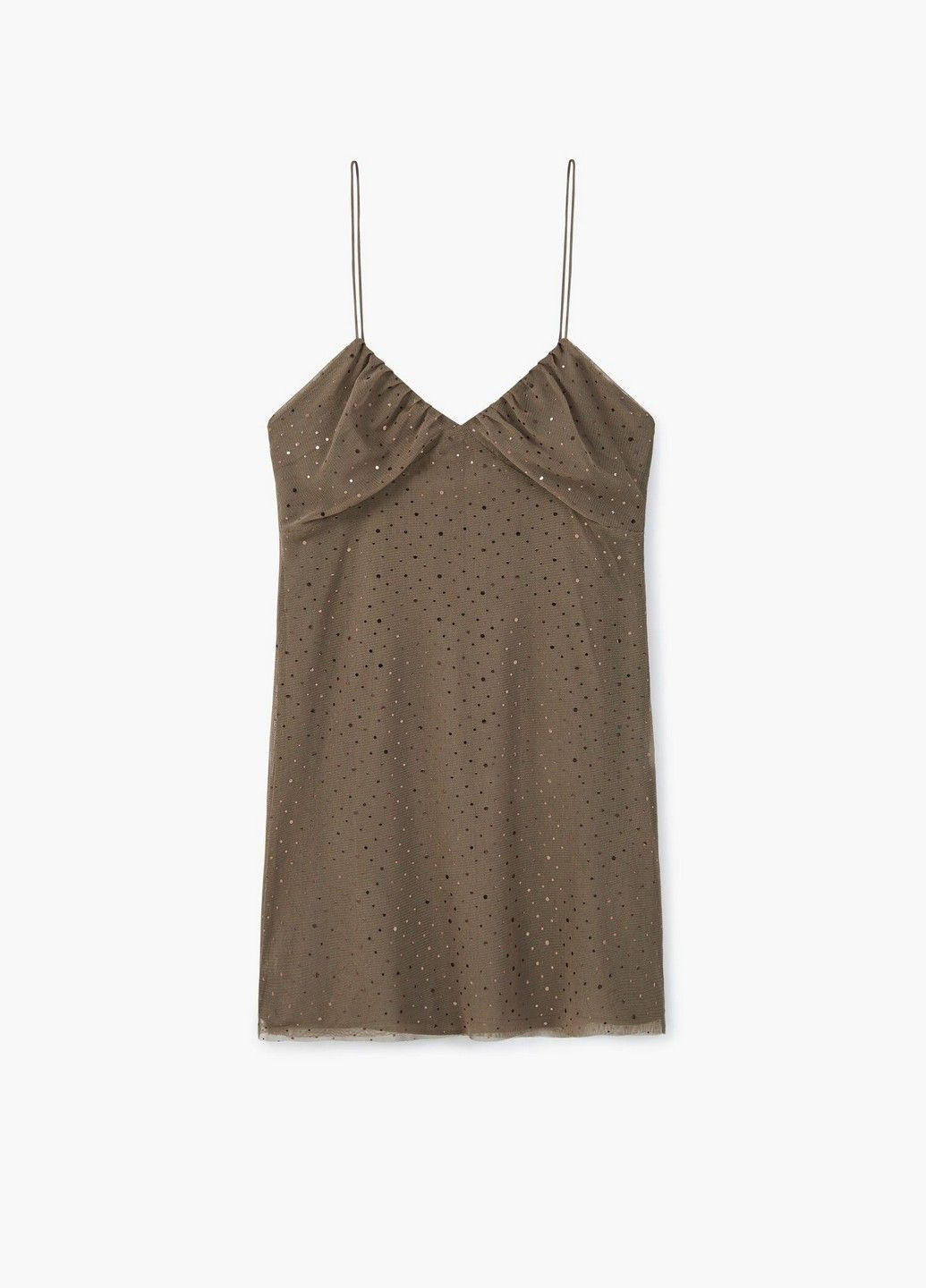 Оливковое (хаки) кэжуал платье Mango