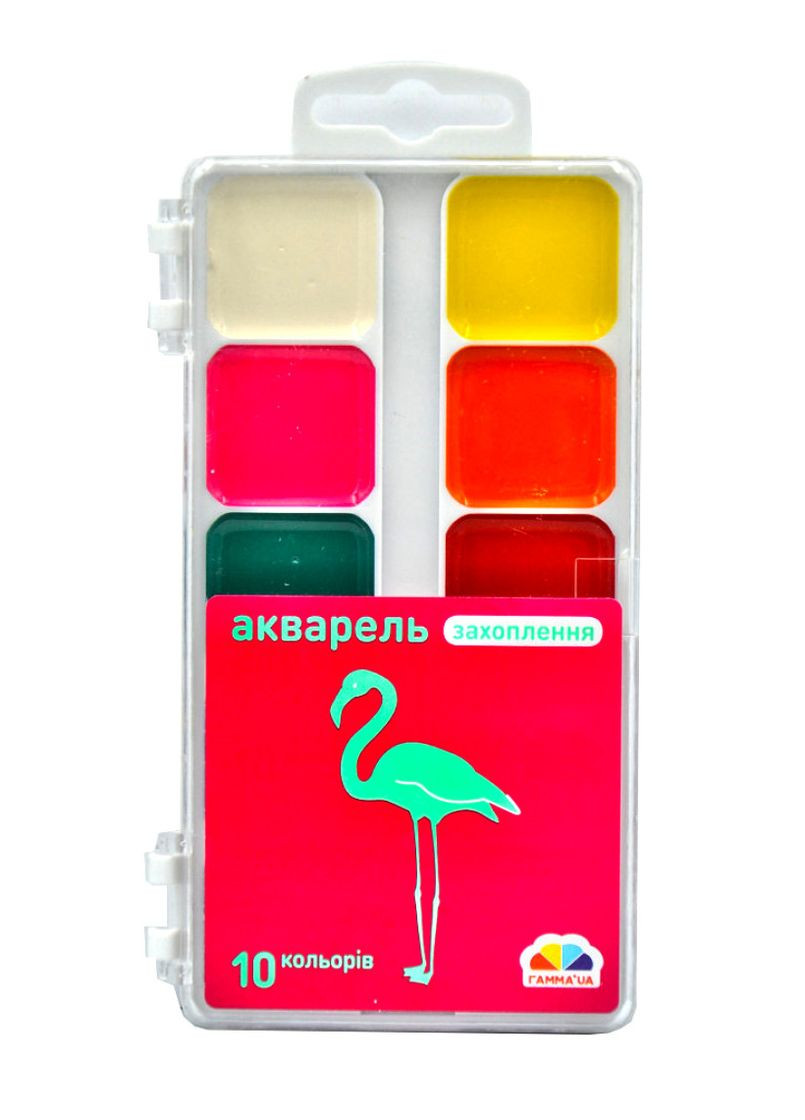 Фарби акварель Захоплення 10 кольорів 200104 4820219211549 Гамма (331110981)