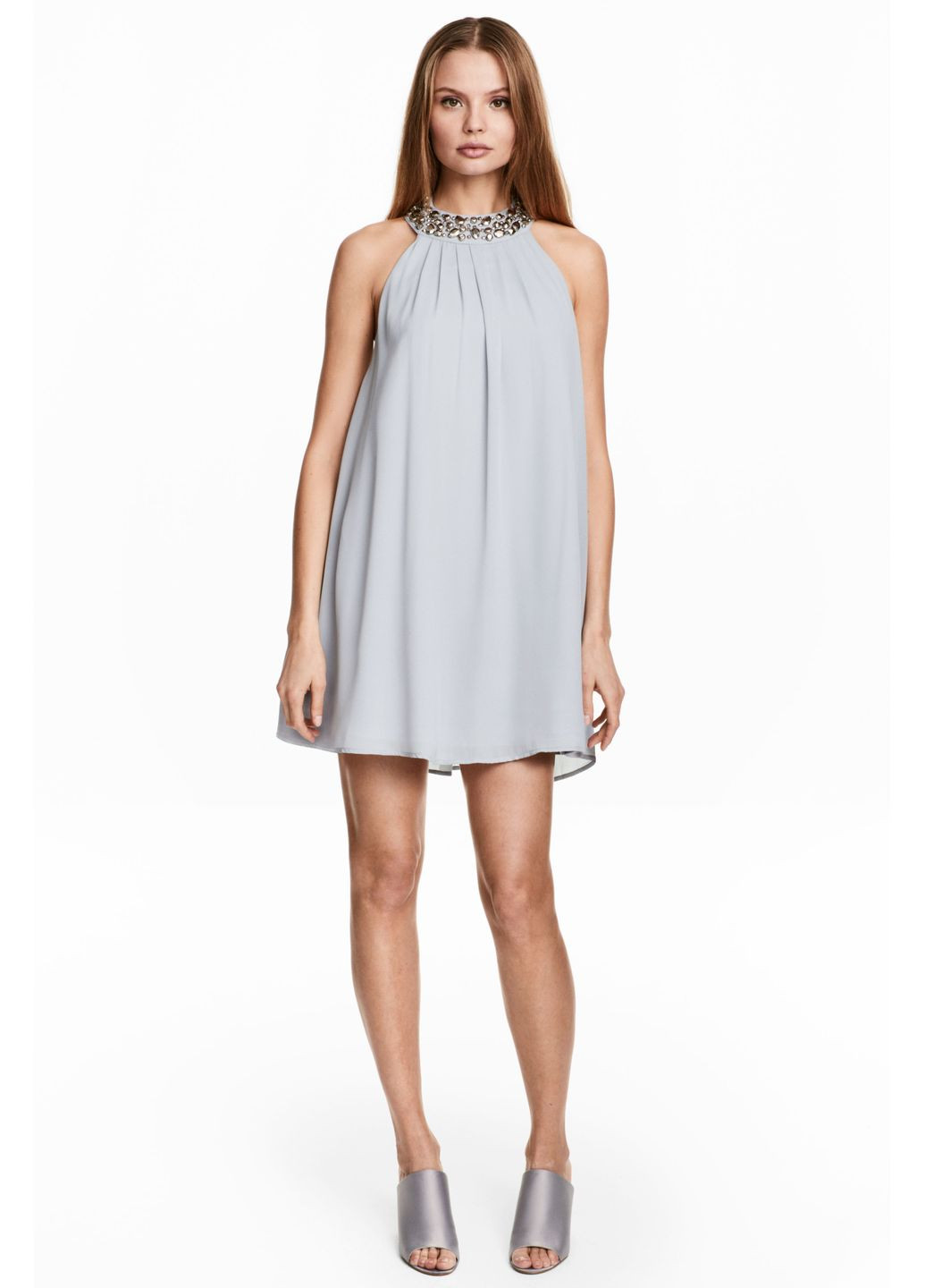 Світло-блакитна сукня літо,блідо-блакитний сріблястий, H&M