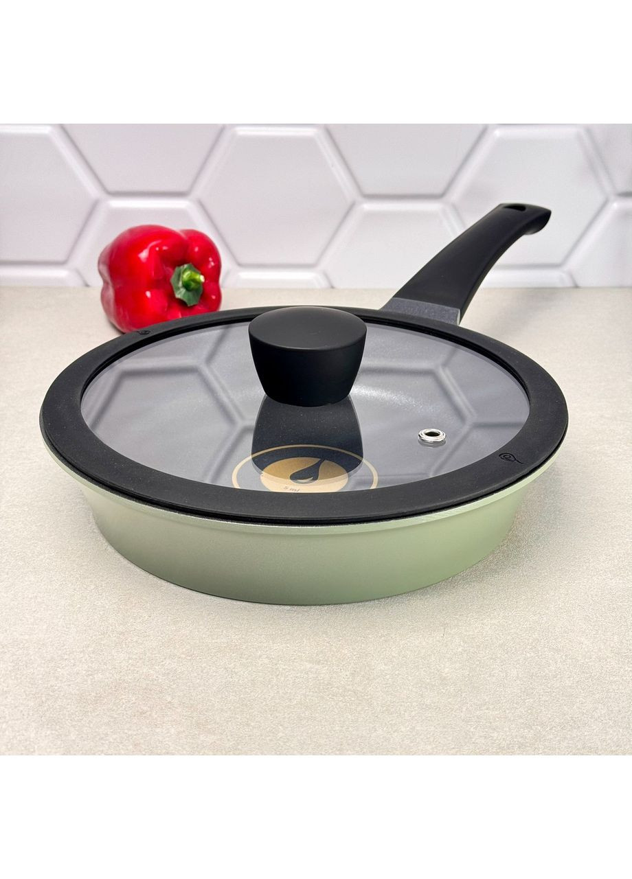 Сковорода з кришкою 24 см Zitrone Olive RG-2108-24 OL Ringel (364551301)
