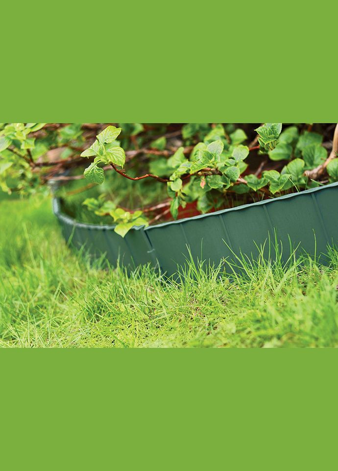 Бордюр садовый GARDEN FENCE, темно-зеленый, 5,9м Prosperplast (329826959)