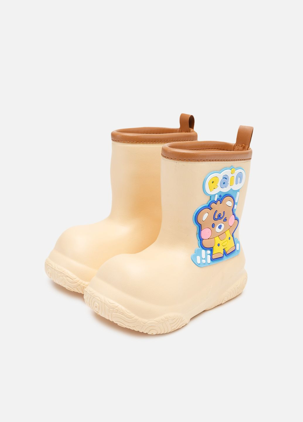 Чоботи гумові для хлопчика колір бежевий CB-00254462 No Brand (316719803)