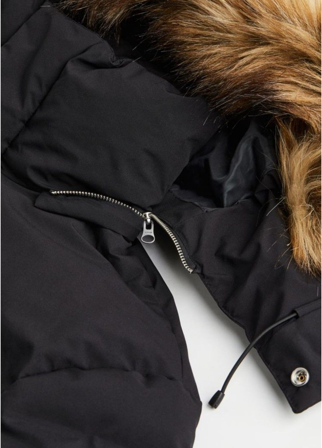 Чорна зимня чоловіча водовідштовхуюча утеплена куртка н&м (57765) s чорна H&M