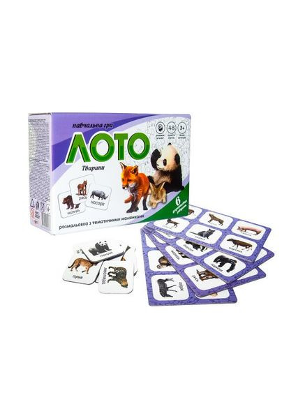 Настольная игра "Лото: Животные" 30367, в коробке (4820220562036) Strateg (292707924)