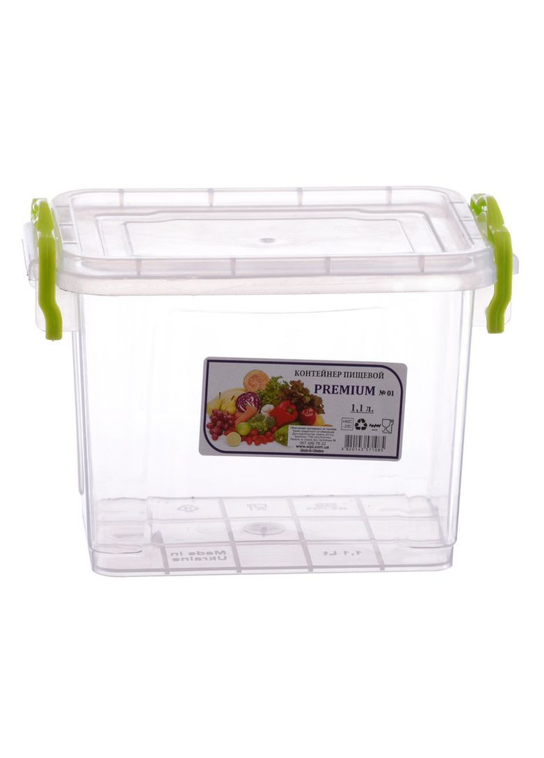 Контейнер пищевой PREMIUM 1,1 л. высокий 162 х 112 х 118мм Ал-Пластик (309203212)