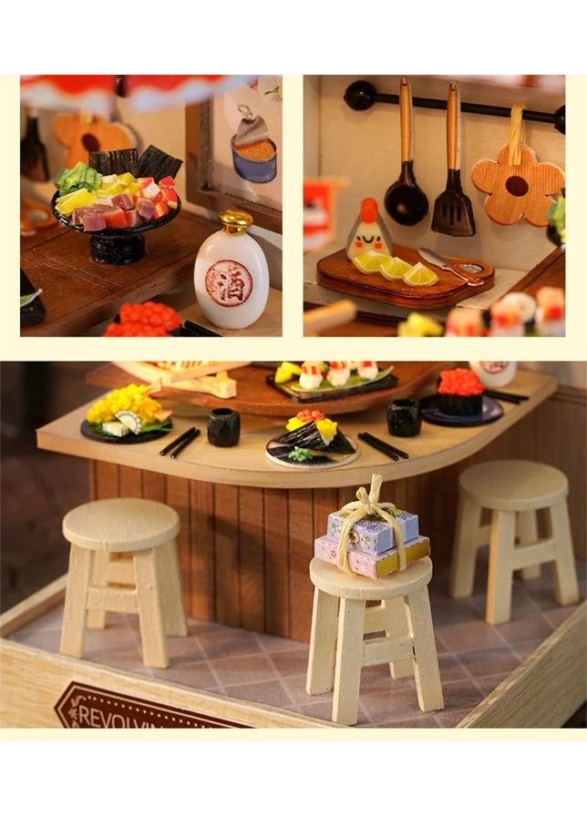 Румбокс Конструктор 3D Вращающийся дом еды DIY Revolving Food House без оригинальной коробки QT-088 No Brand (362452932)