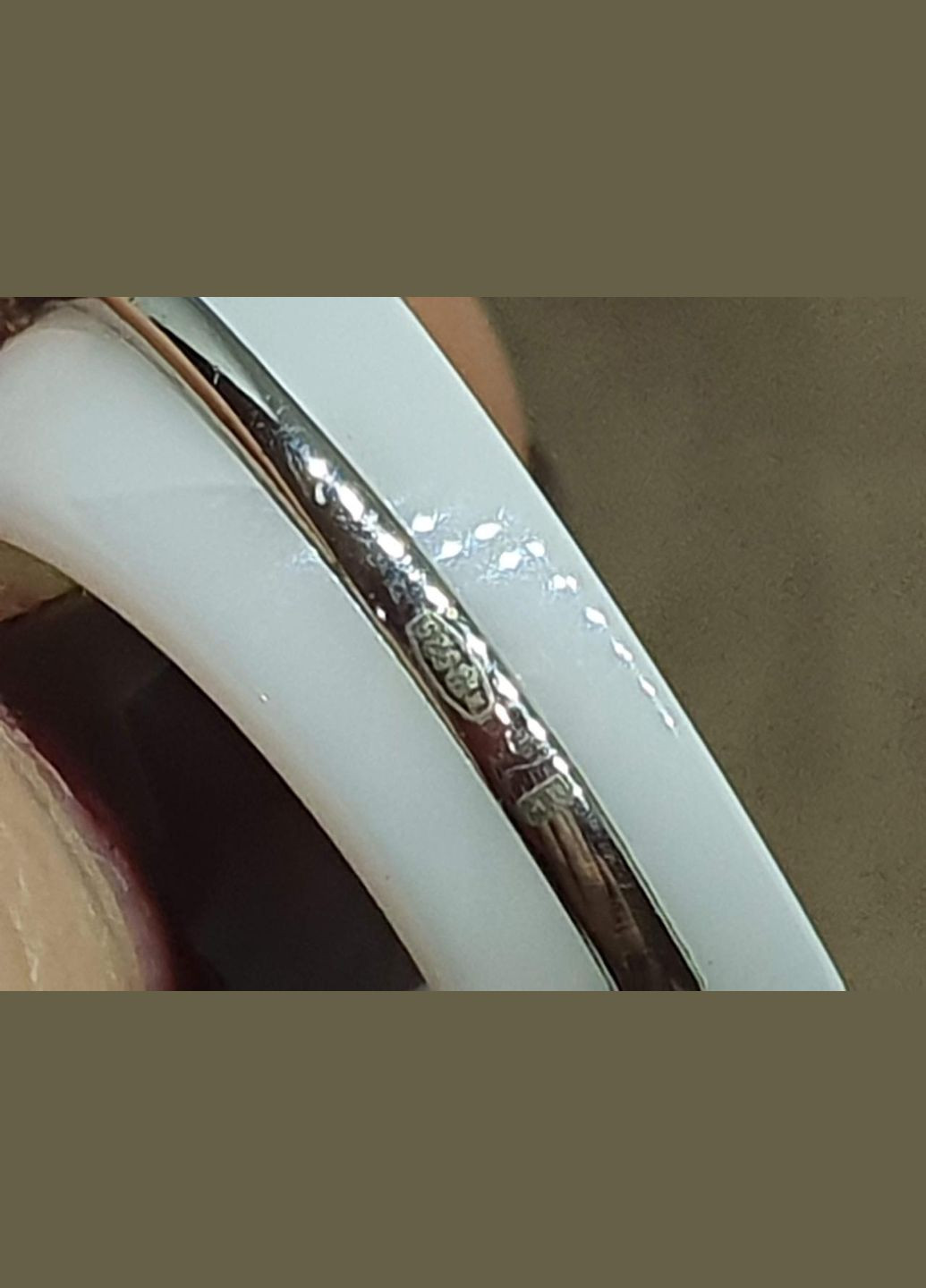 Срібне кільце з керамікою і фіанітами. С1163Б Aurora (315922365)