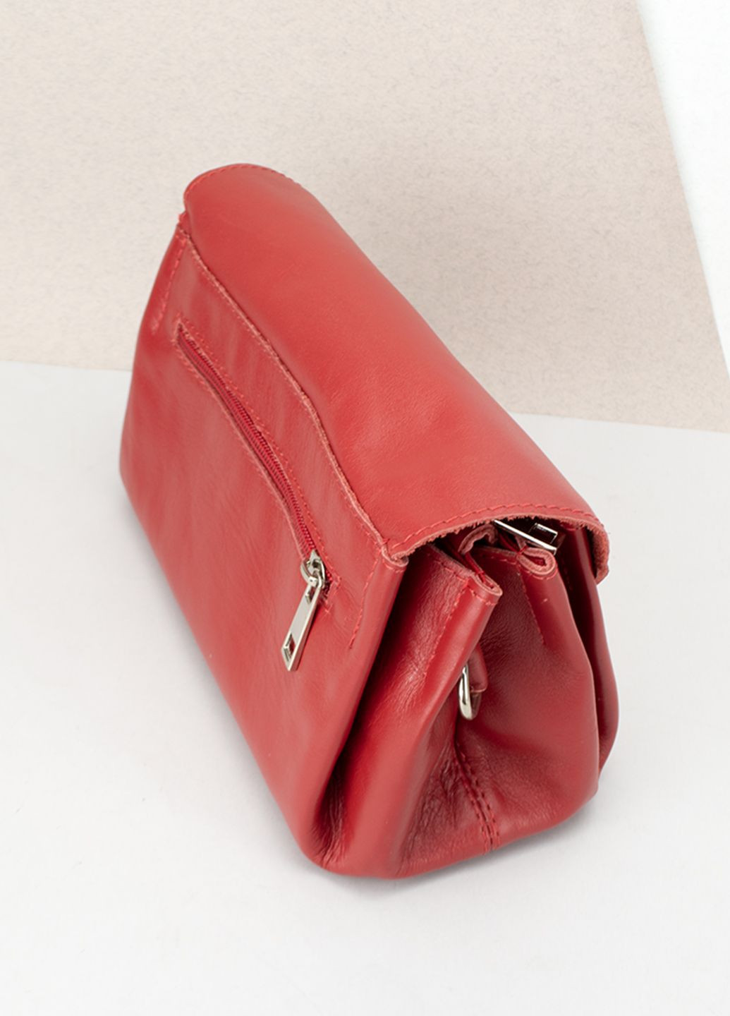 Сумка женская кожаная красная Невада S465 кросбоди на 3 отделения HandyCover (300514702)