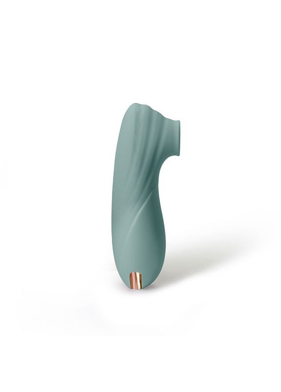 Кліторальний вібратор з вакуумом, сіро-блакитний, 11 см Sweet Em (369608676)