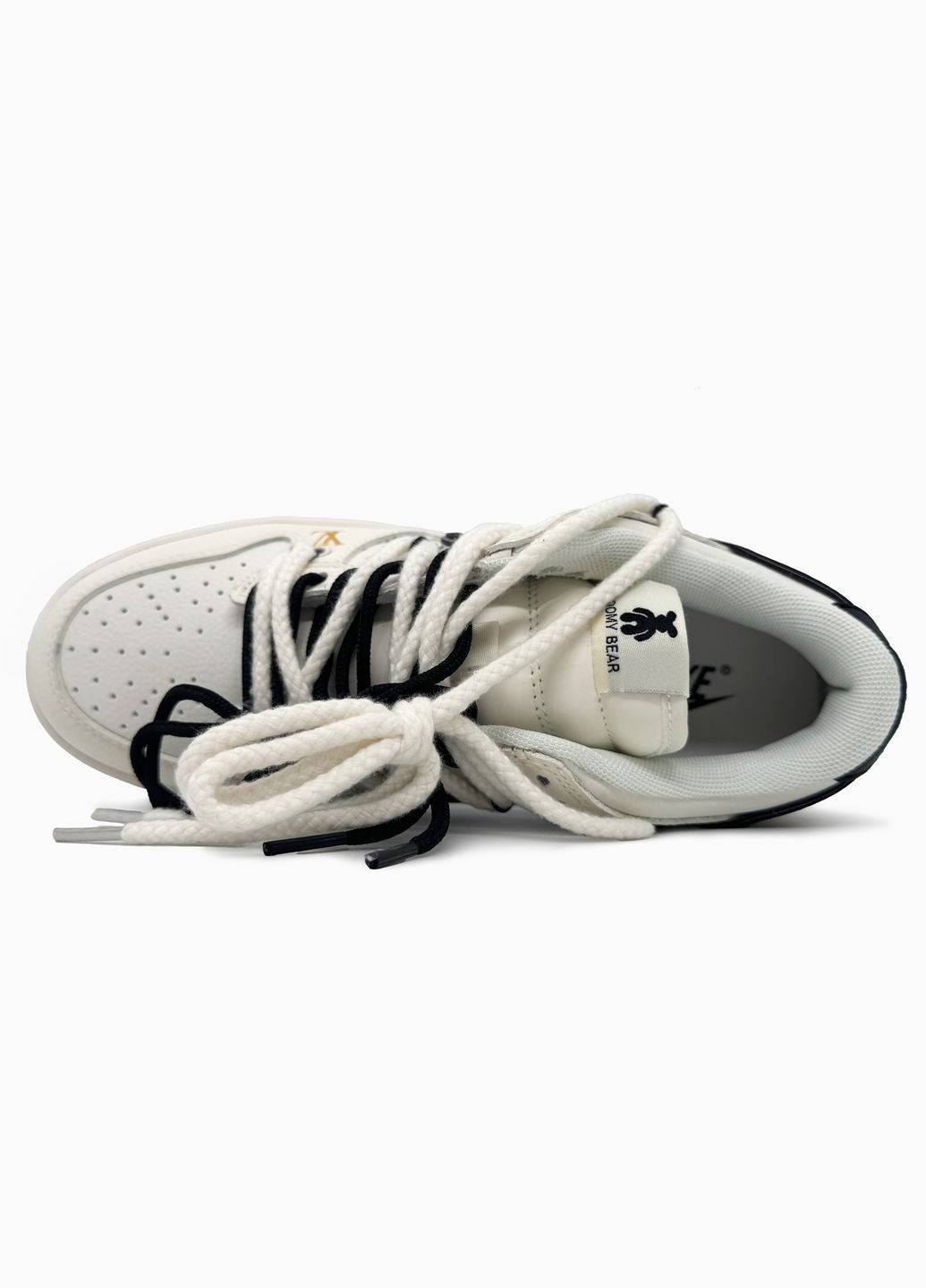 Кросівки жіночі і чоловічі Nike SB x Louis Vuitton x Glommy Bear White Black | Найк сб Луї Віттон білі No Brand білі демісезони (340402013)