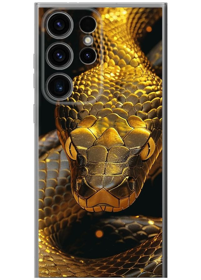 Силіконовий чохол 'Golden snake' для Endorphone Samsung Galaxy S24 Ultra (286767361)