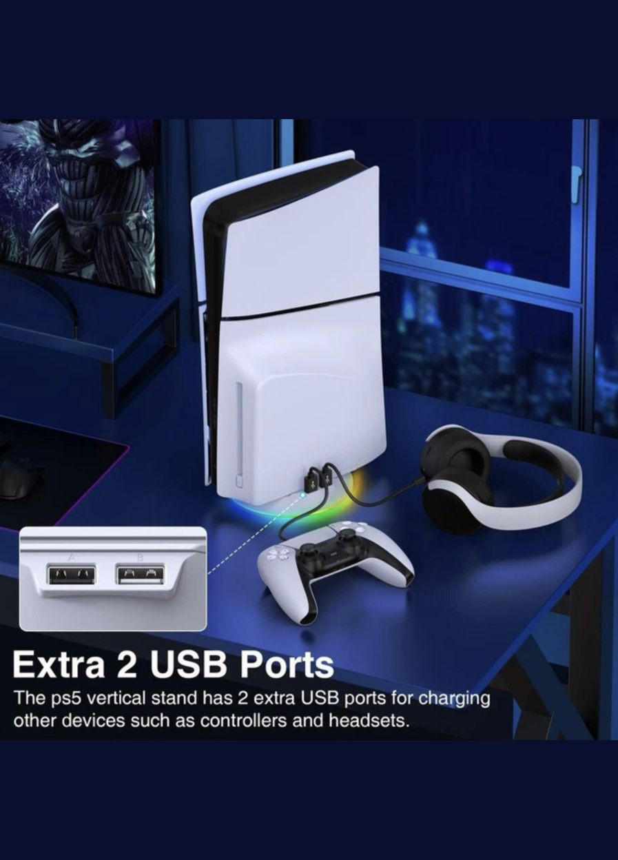 Стенд тримач підставка PS5 Slim для Sony PlayStation PS5 Slim Білий BEBONCOOL (338228734)