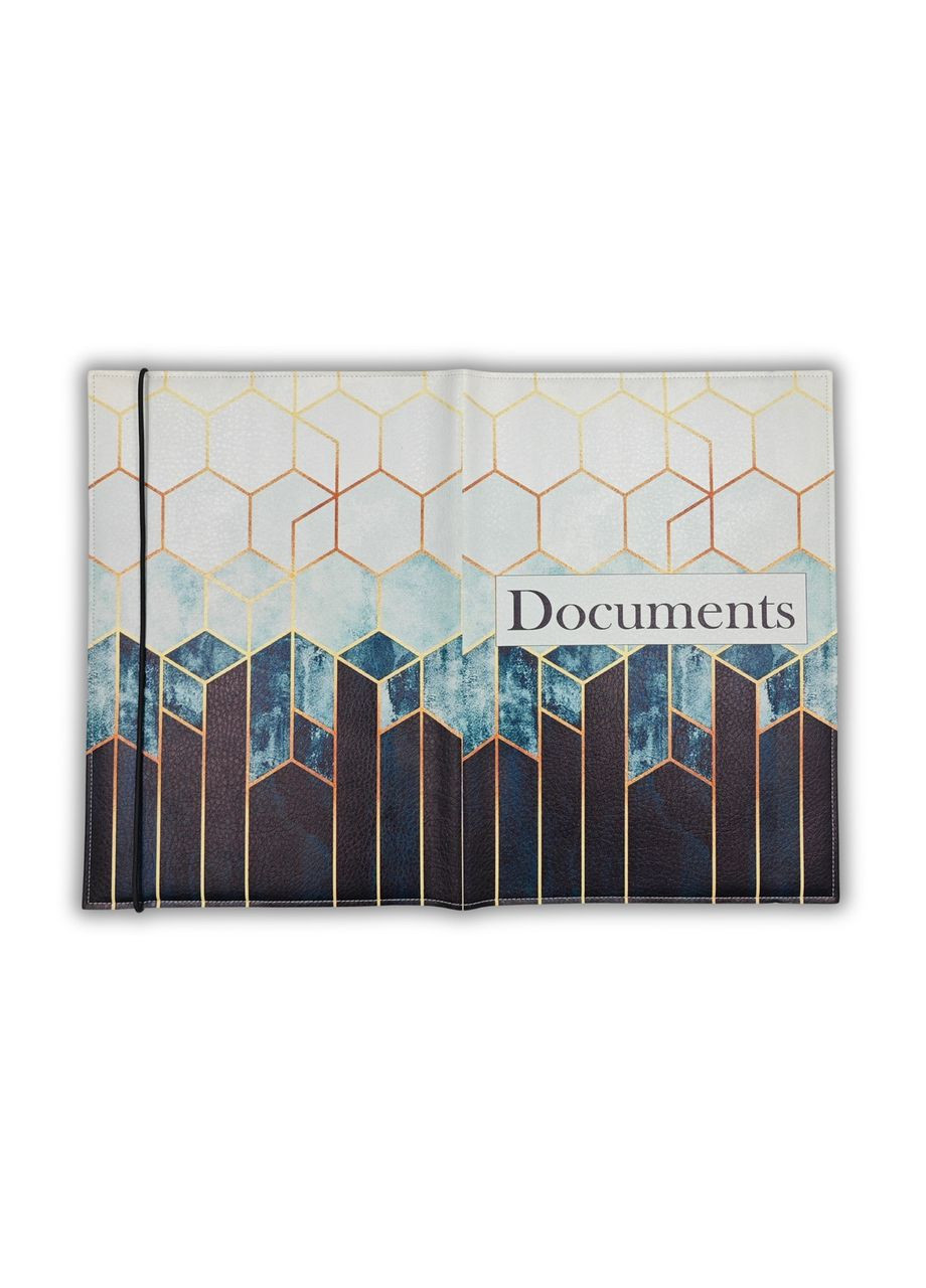 Документниця папка органайзер для документів А4 з принтом ромбики No Brand (323165909)